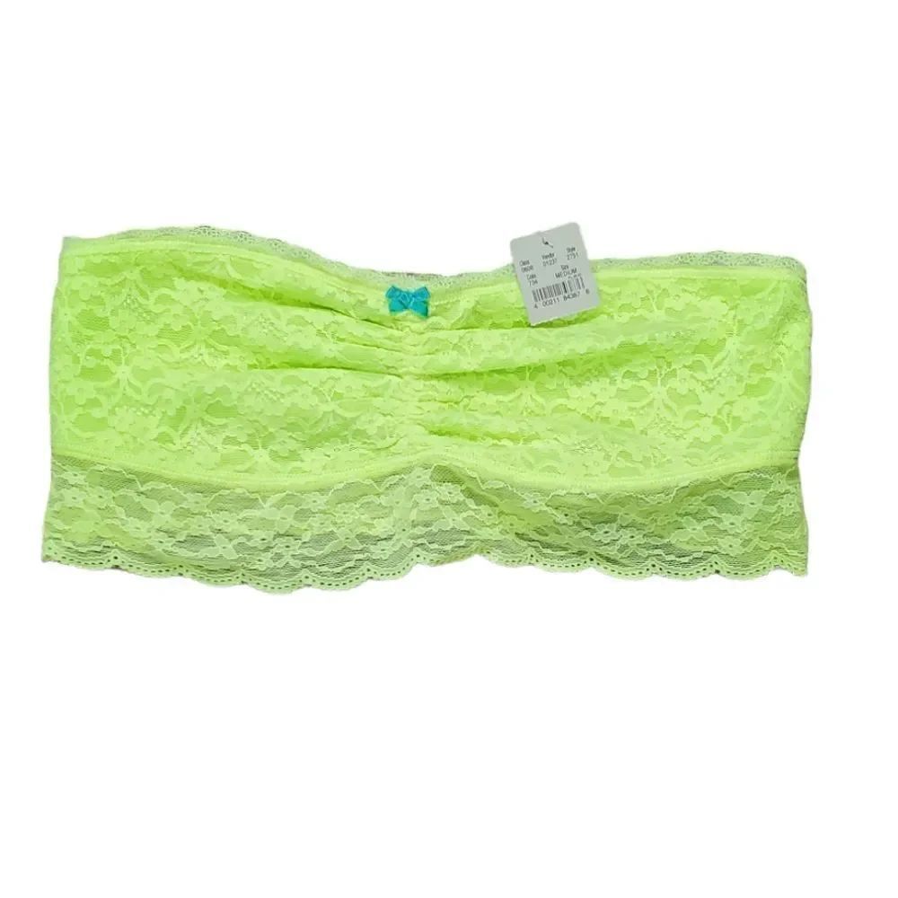 NWT Neon Green Lace Bandeau Bra